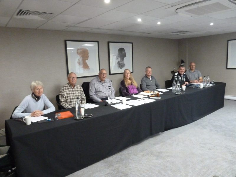 Photo shows new Club board