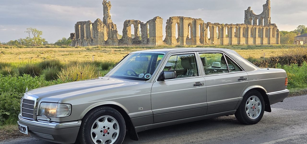 Robert Scott and Jarrod Marsden’s 300SE at Byland Abbey, North Yorkshire